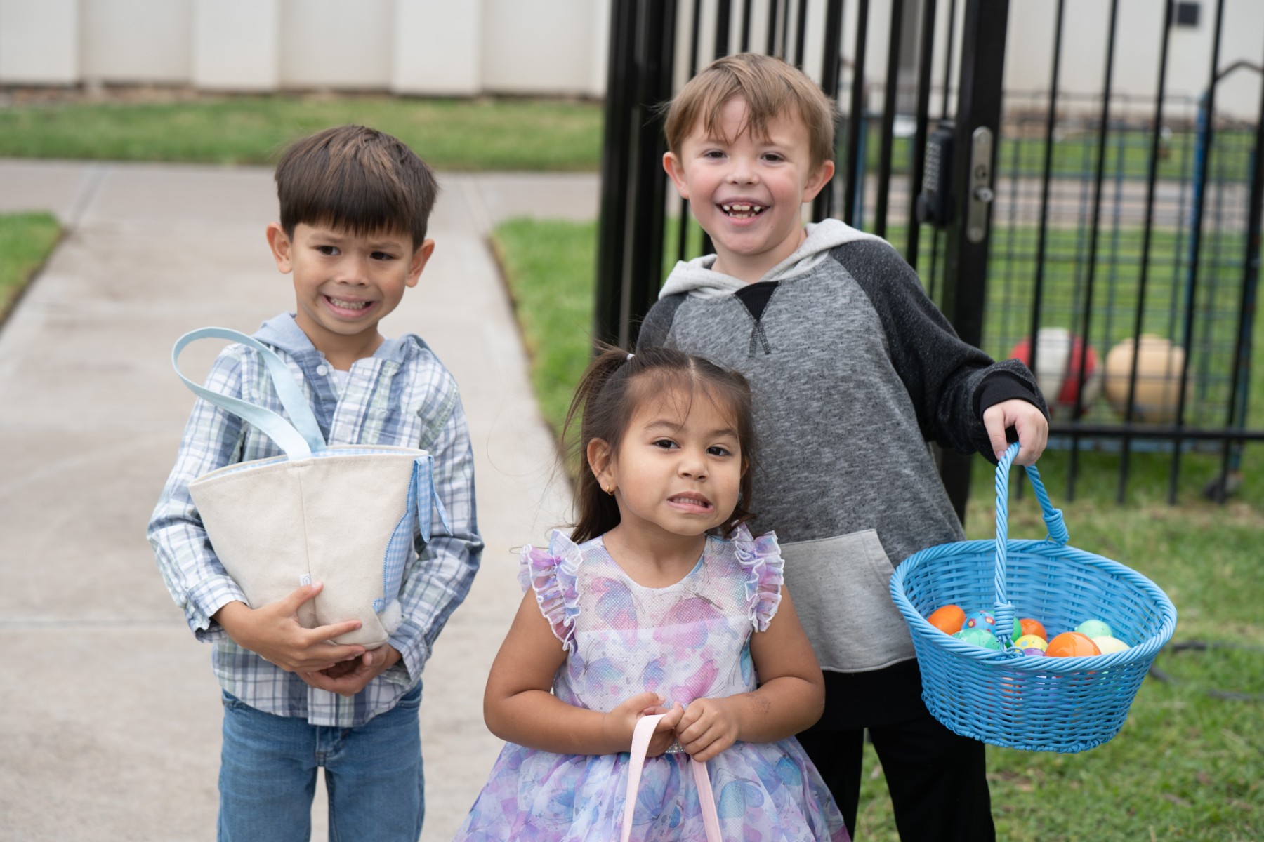 Children hunting for Easter eggs